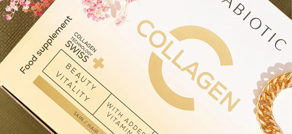 Primabiotic Collagen packaging with added vitamins - beauty and vitality supplement