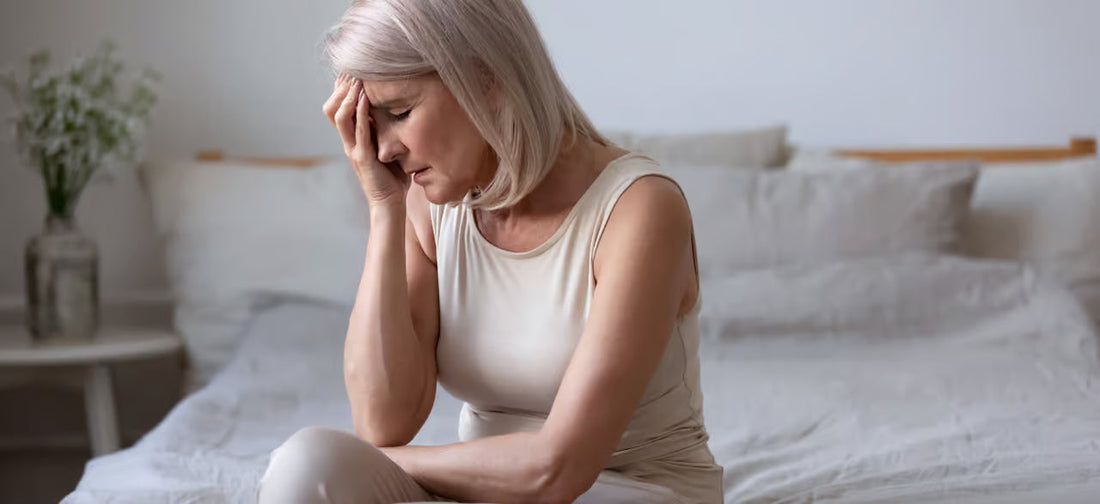 A woman struggling with the menopause